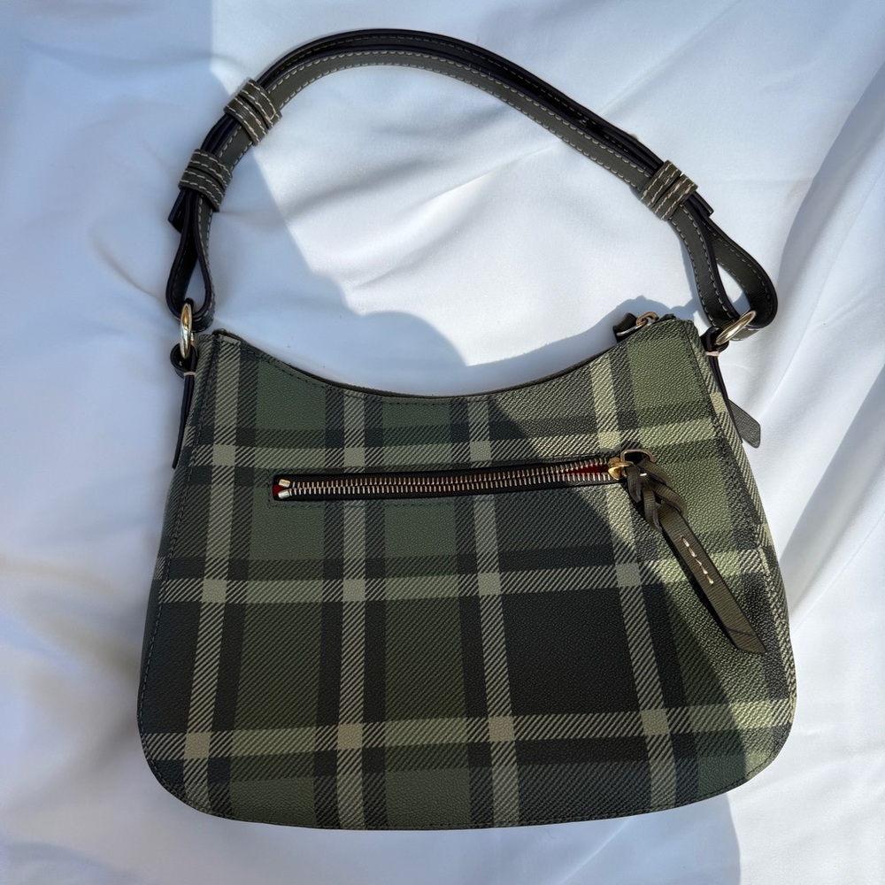 Dooney & Bourke Green Plaid Women's Shoulder Bag - Picture 2 of 10